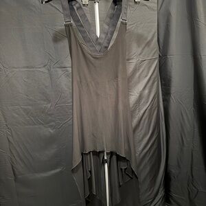 Killstar Black High-Low V-Strap Dress